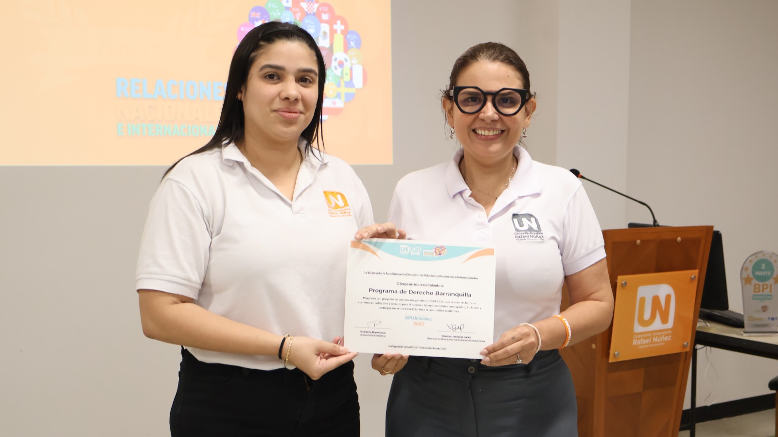 Programa de Derecho de la Sede Barranquilla obtiene el primer puesto en Buenas Prácticas de Internacionalización – BPI 2025